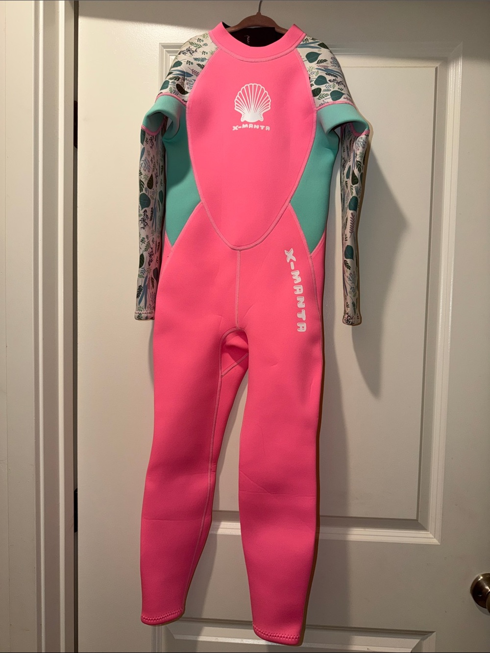 Girls Wetsuit Pink & Teal Full-Body Swim